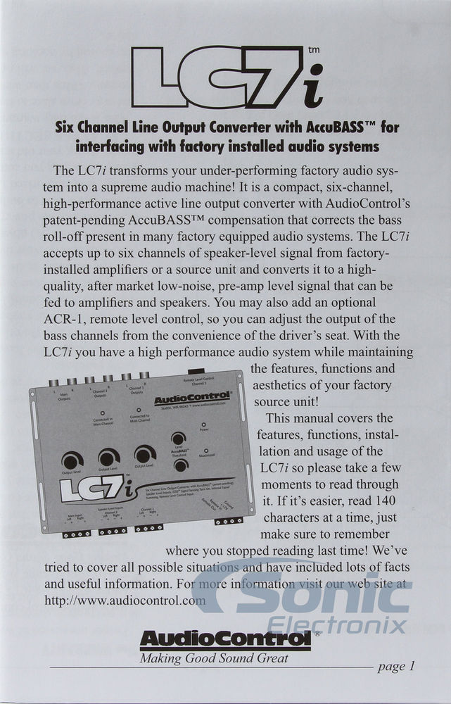 AudioControl LC7i-WHITE R/B Image 5