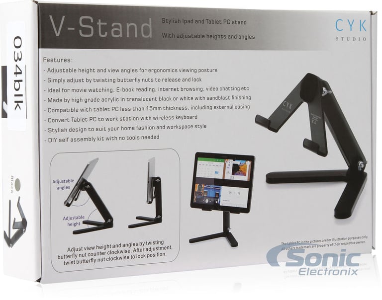 CYK Studio V-Stand Stylish iPad/Tablet Stand (Black) Image 5