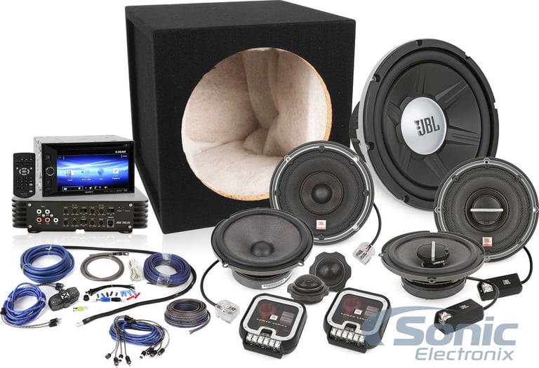 Complete Double DIN Car Audio Package Image 1