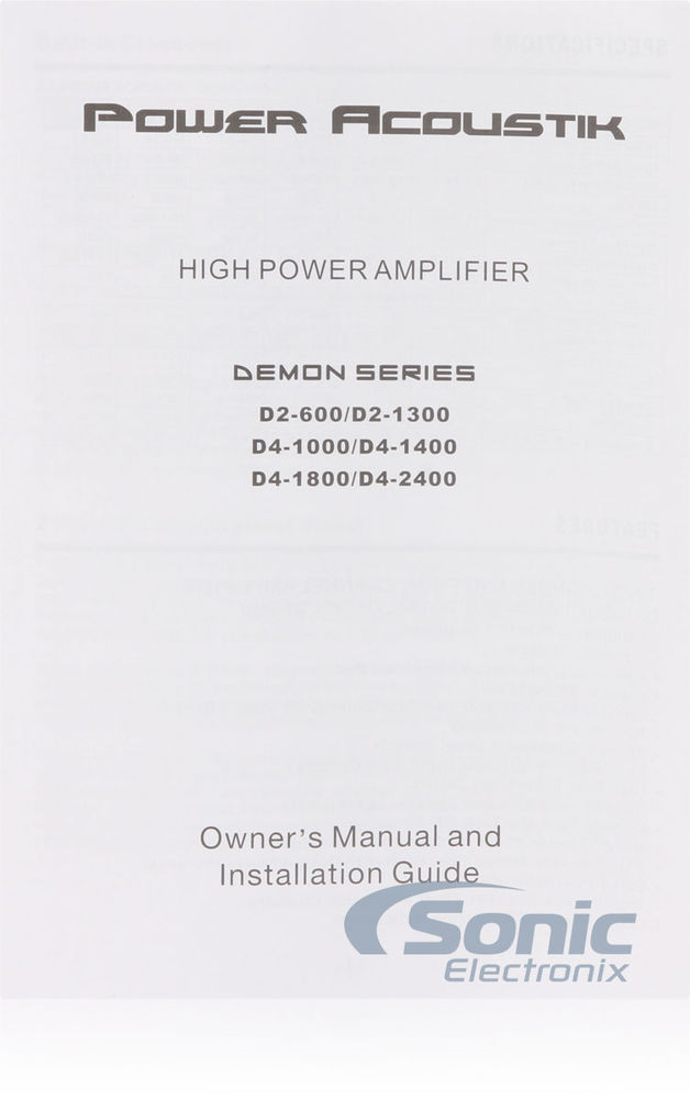 Power Acoustik D2-600 Image 7
