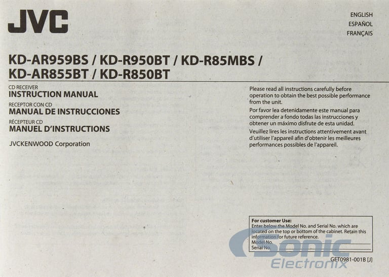 JVC KD-R85MBS Image 7
