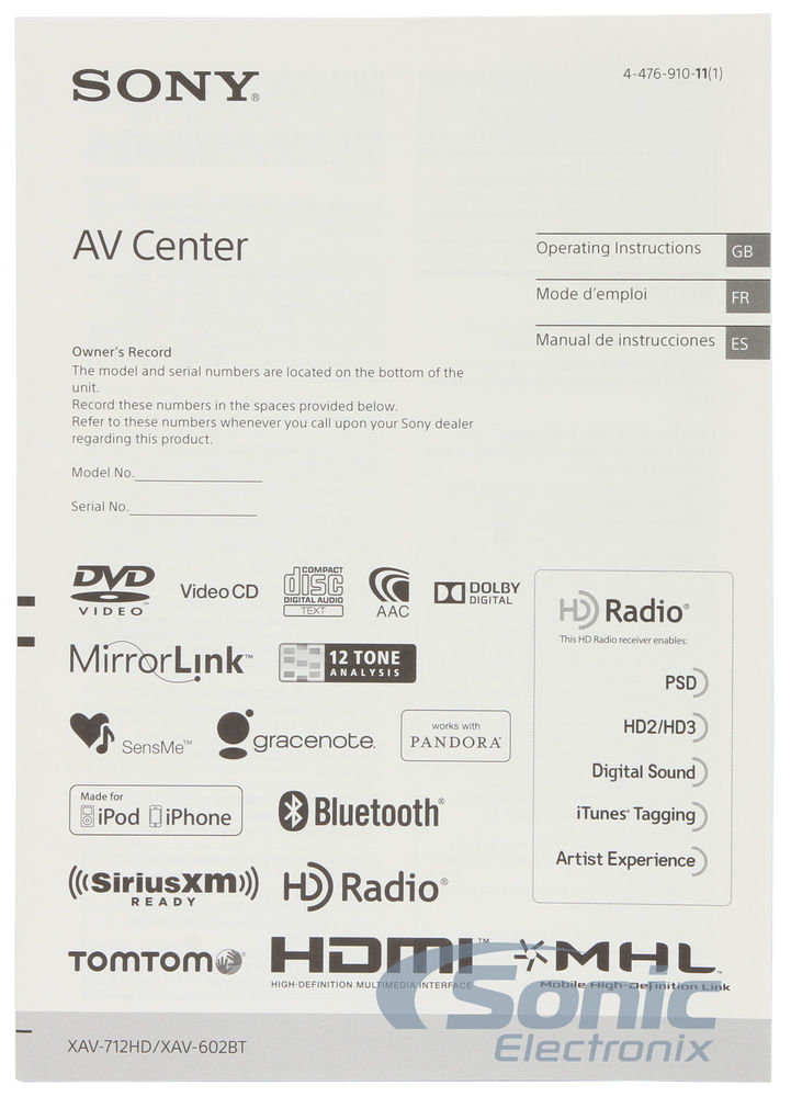 Sony XAV-602BT Image 9