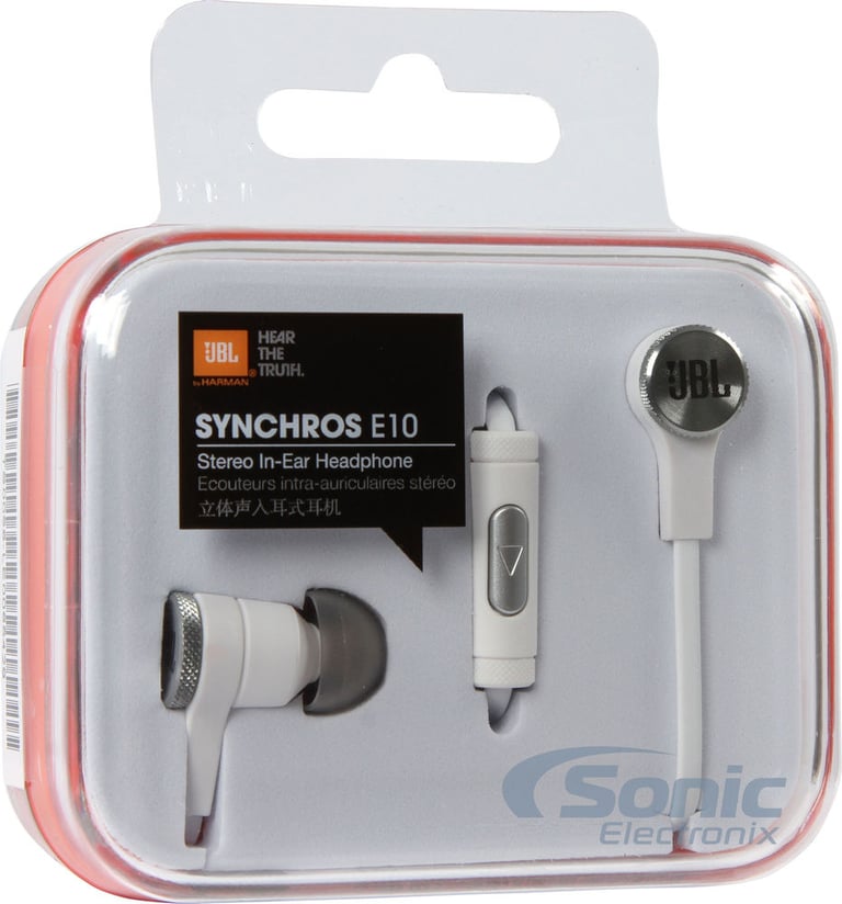 JBL SYNCHROS E10 In-Ear Headphones - White Image 3