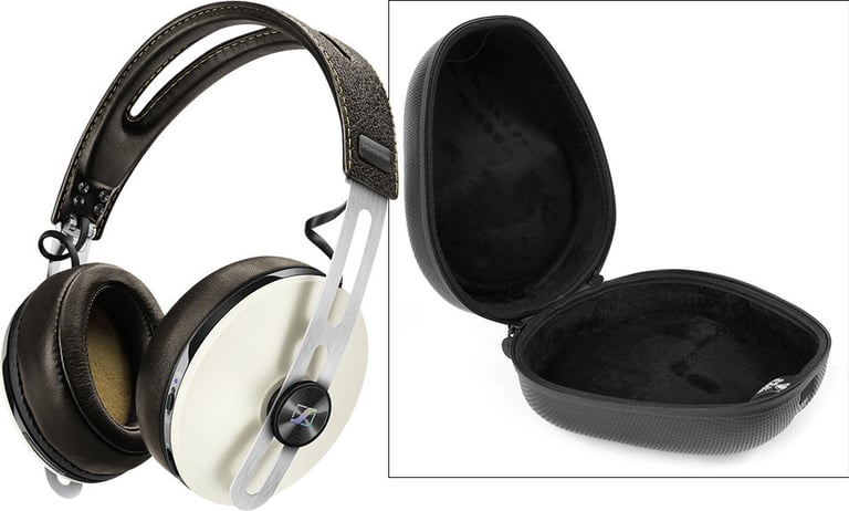 Sennheiser Momentum 2.0 Over-Ear Bluetooth Headphones (Ivory) + SLAPPA SL-HP-07 Image 1