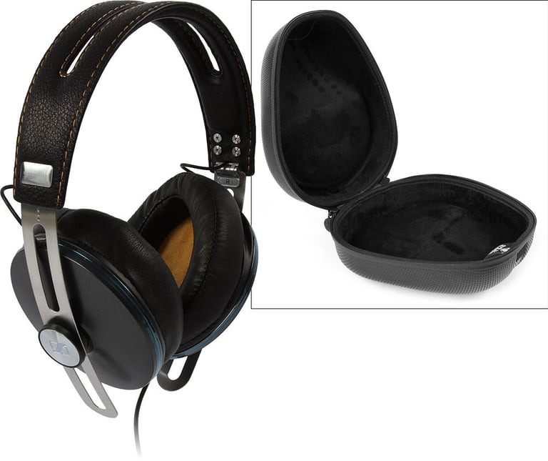 Sennheiser Momentum 2.0 Over-Ear Headphones (Black) + SLAPPA SL-HP-07 Image 1