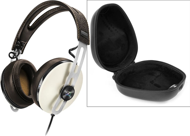 Sennheiser Momentum 2.0 Over-Ear Headphones (Ivory) + SLAPPA SL-HP-07 Image 1