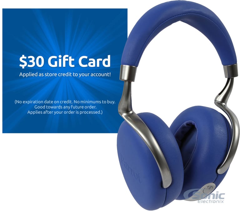 Parrot ZIK 2 Bluetooth Headphones BLUE + Free $30 Sonic Electronix Gift Card Image 1