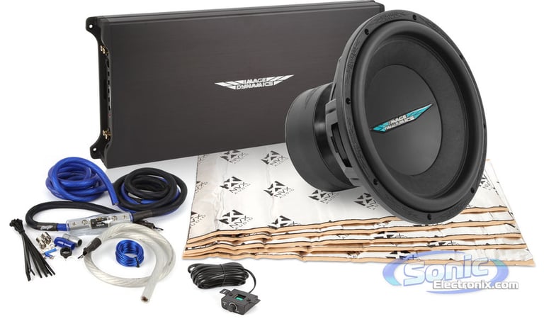 1000W Image Dynamics Subwoofer and Amplifier Bass Bundle Image 1