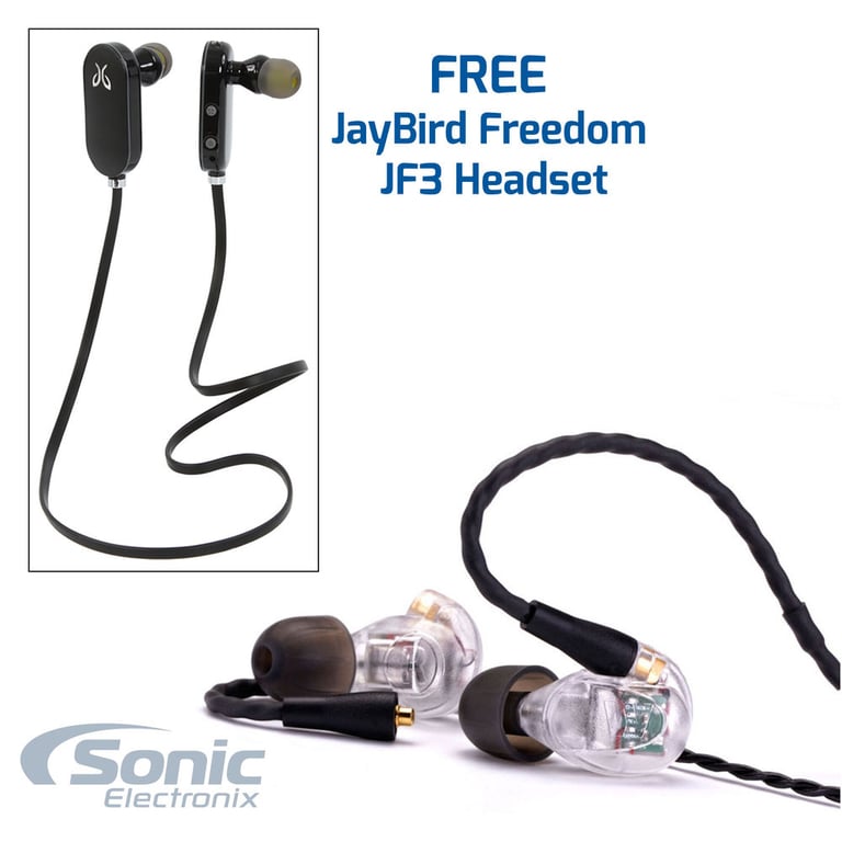 Westone UM Pro 30 Clear In-Ear Monitors w/ FREE JayBird Freedom JF3 Headset Image 1