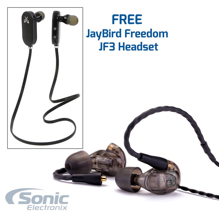 Westone UM Pro 30 Smoke In-Ear Monitors w/ FREE JayBird Freedom JF3 Headset Image 1