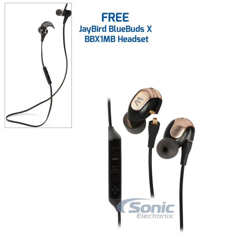 Westone W60 In-Ear Monitors w/ FREE JayBird BlueBuds X BBX1MB Headset Image 1