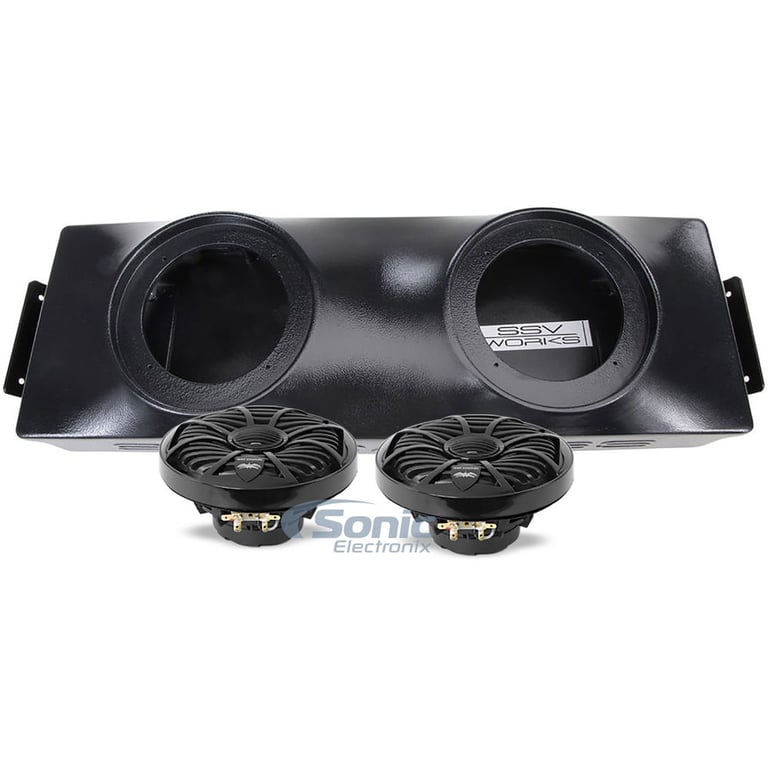 SSV Works + Wet Sounds '10-'14 Polaris RZR 4/XP 900 4 Enclosure & Speakers Kit Image 1