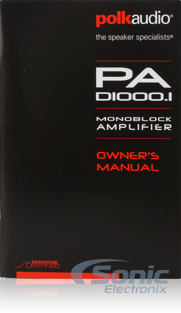 Polk Audio PA D1000.1  - Open Box, Good Condition (Used) Image 8