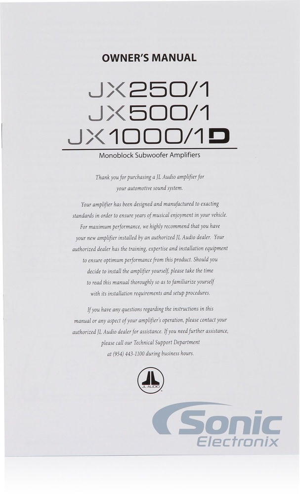 JL Audio JX1000/1D (Open box complete) Image 6