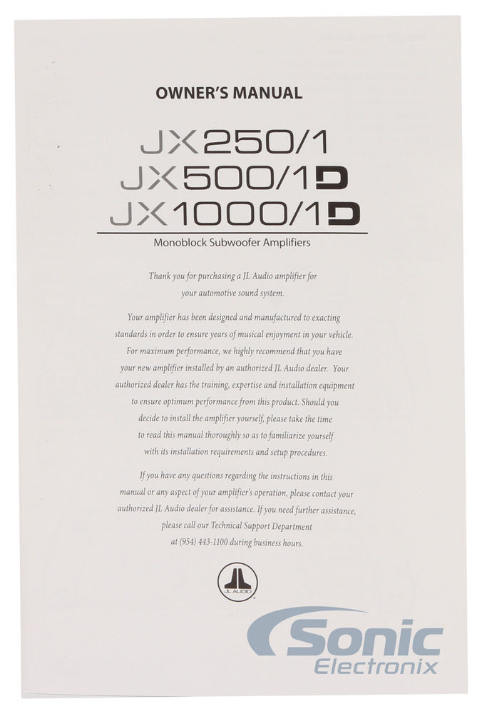 JL Audio JX500/1D Image 5