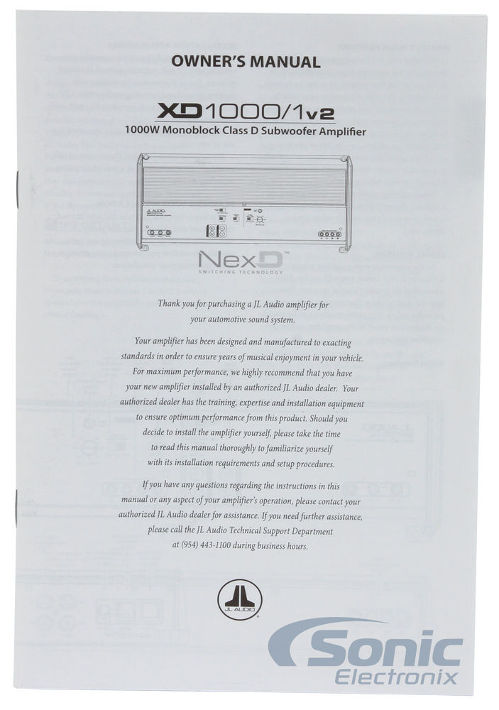 JL Audio XD1000/1v2-Refurbished Image 8