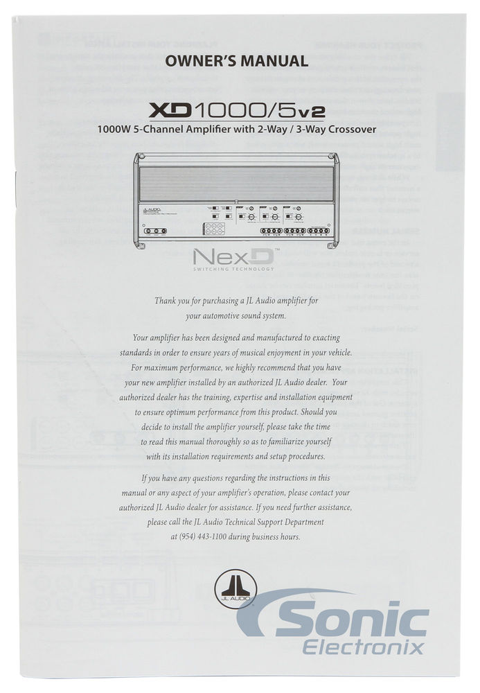 JL Audio XD10005V2 (Open Box, Like New) Image 7