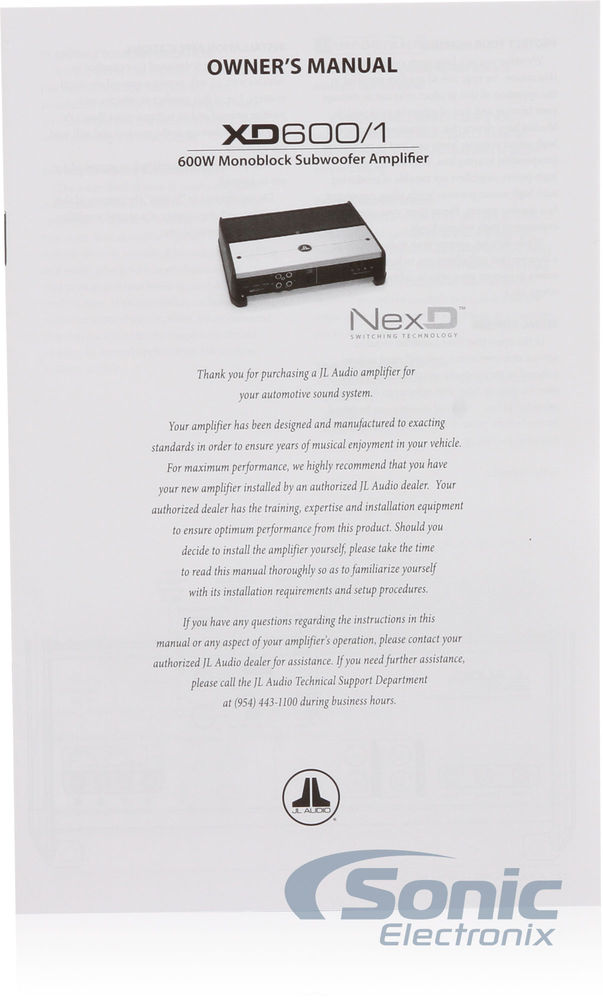 JL Audio XD600/1 Image 6