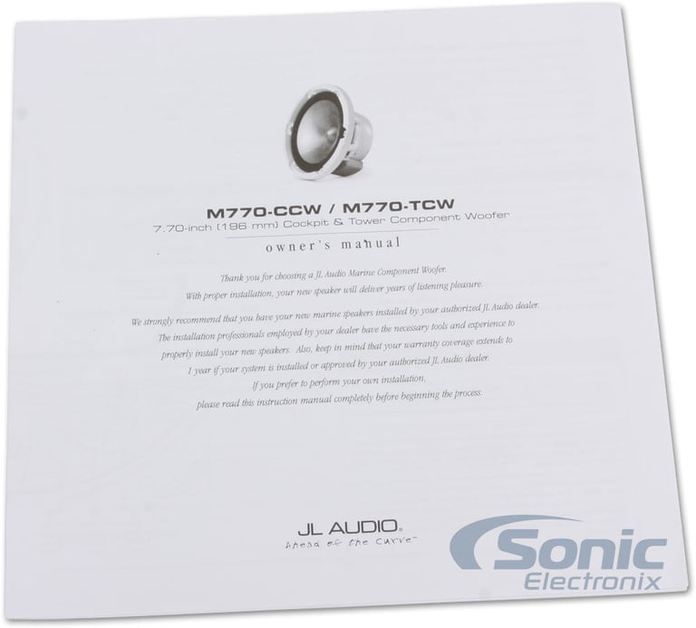 JL Audio M770-TCW-CG-WH - White with Classic Grille (Woofer Only) Image 6