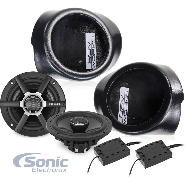 '08- '14 Polaris RZR Custom Kick Panel Pods & Speakers by SSV Works & Polk Audio Image 1