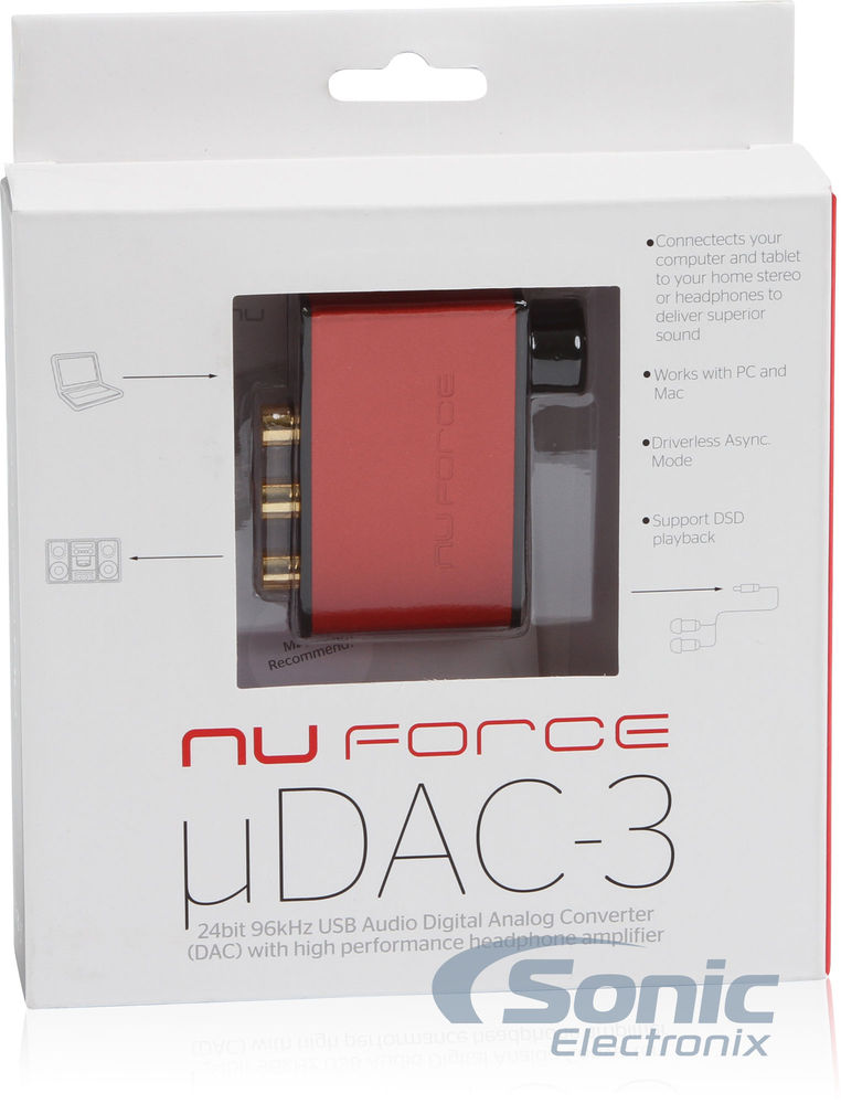 NuForce Icon uDAC-3 (Red) + FREE $20 Sonic Electronix Gift Card Image 5