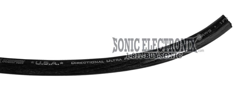 8 Gauge BLACK Power / Ground Cable PRICED PER FOOT Image 1