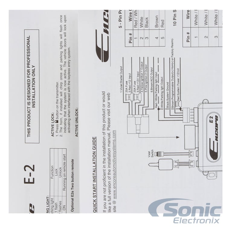 Encore E2 Vehicle Specific Remote Start & Keyless Entry System Image 8