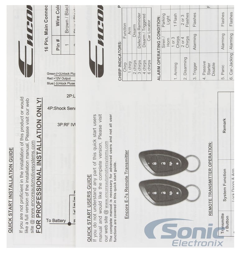 Encore E6 Vehicle Specific Remote Start Security System with Smartphone Integration and Bypass Module for Most Vehicles Image 17
