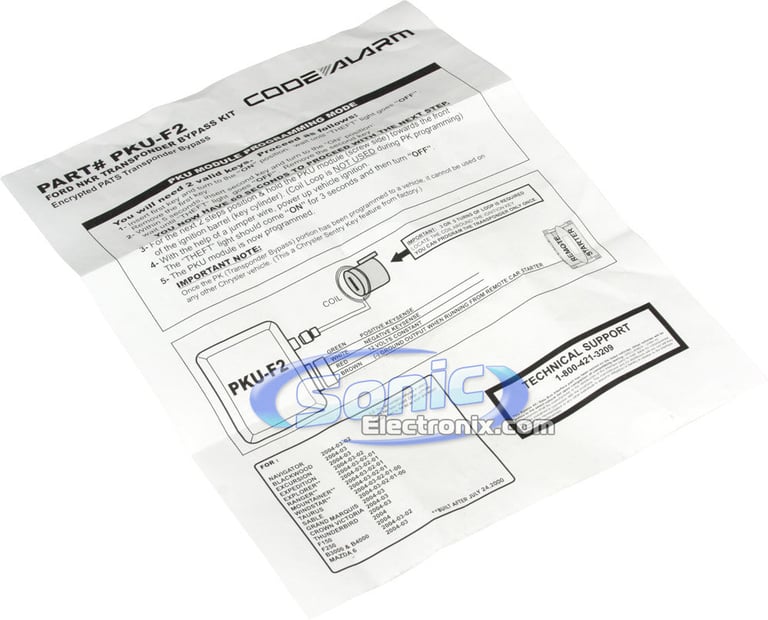 Code Alarm PKU-F2 Image 2