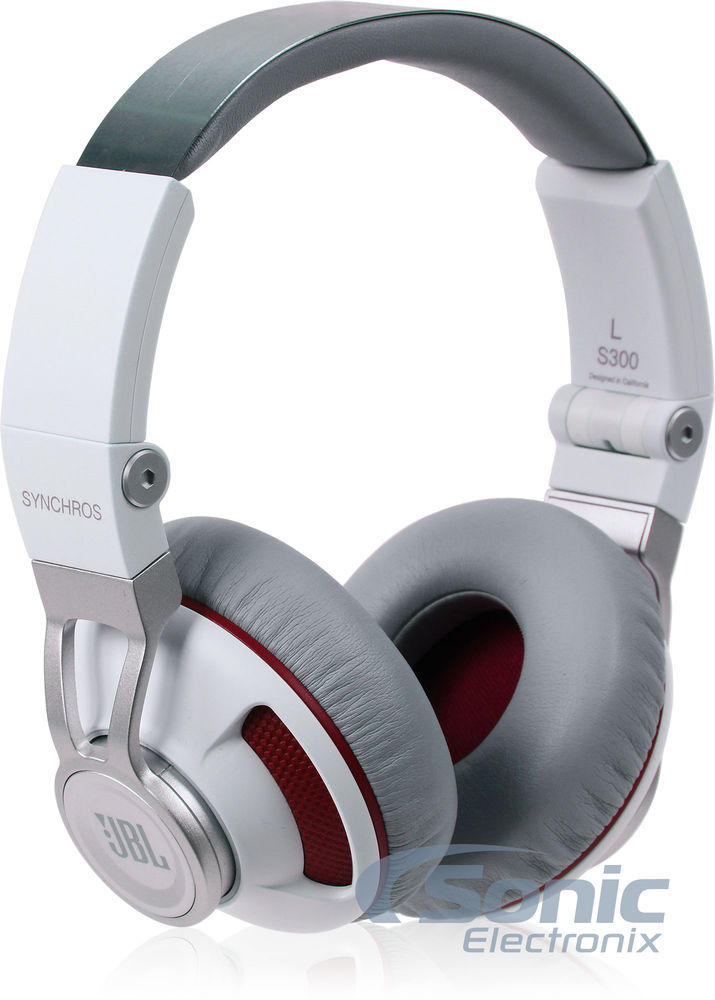 JBL Synchros S300i - White/Red + Sonic Electronix Bonus Pack 3 Image 2