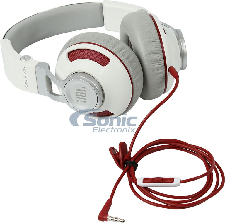JBL Synchros S300i - White/Red + Sonic Electronix Bonus Pack 3 Image 4