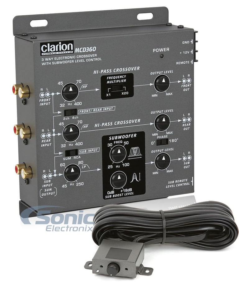 Clarion MCD360 2/3 Way 6-Channel Electronic Crossover Image 1