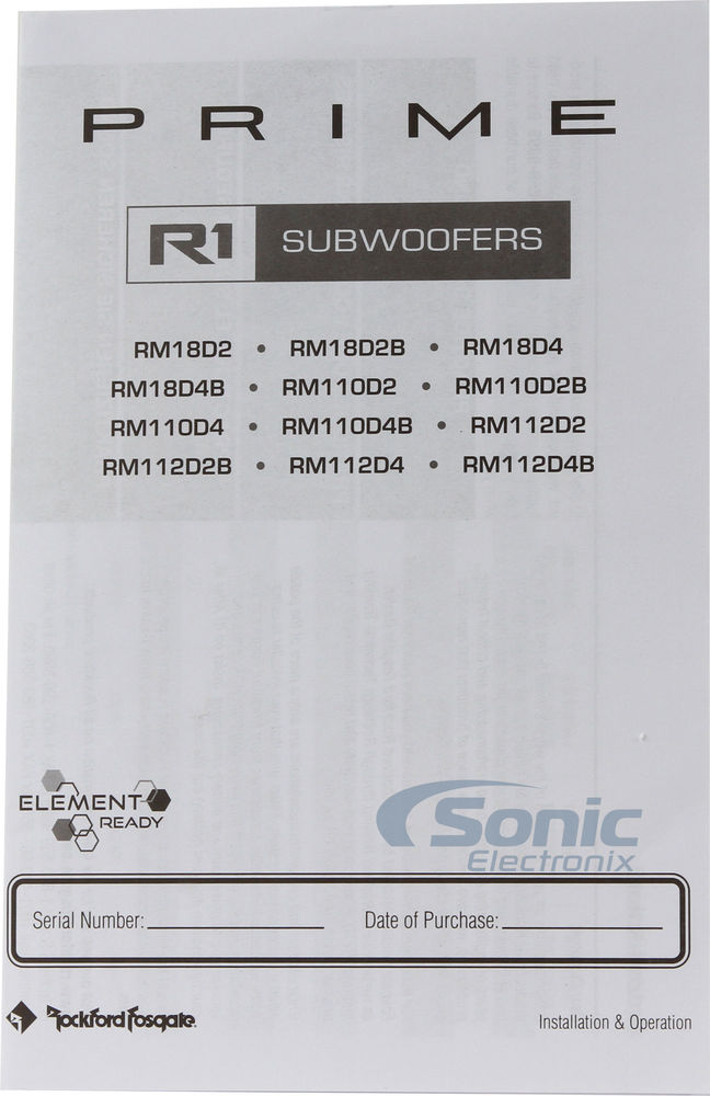 Rockford Fosgate RM112D4B Like New, Demo Product Image 5
