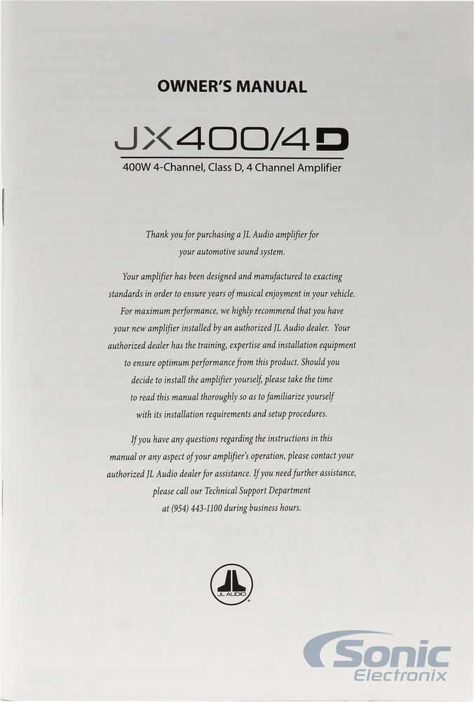JL Audio JX400/4D Image 7