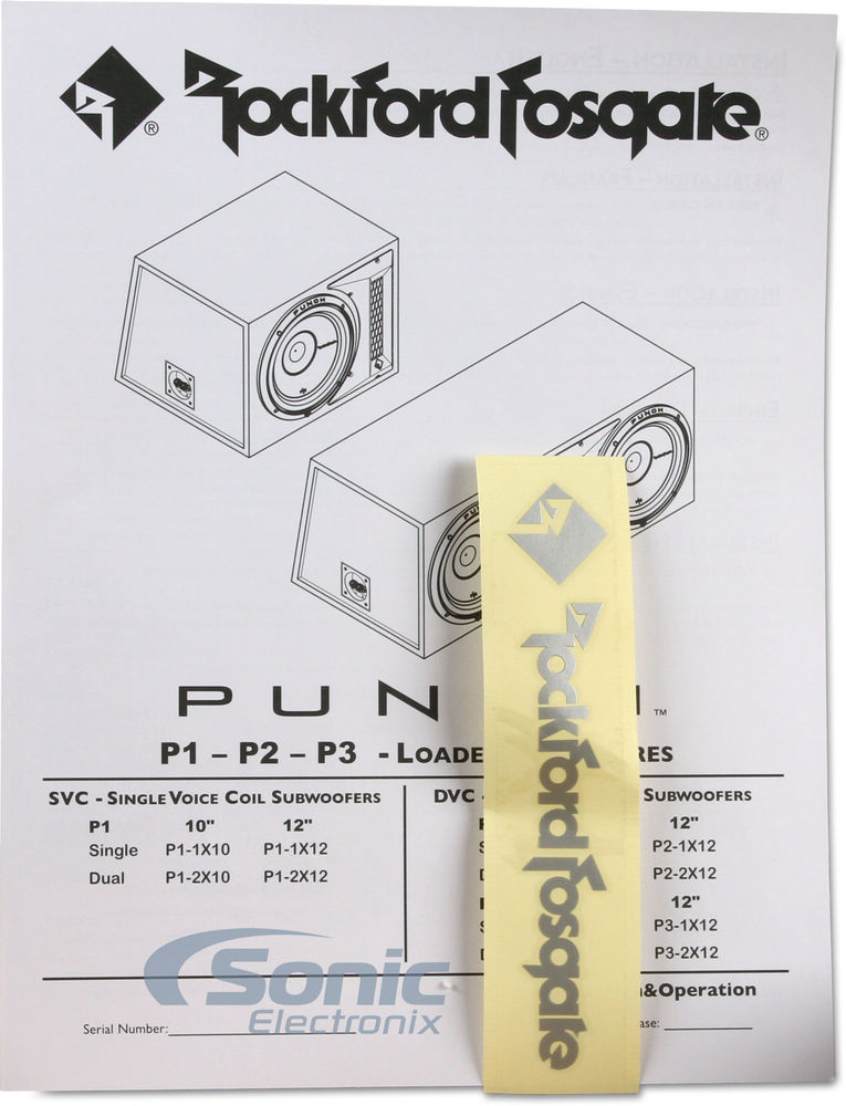 Rockford Fosgate Punch P1 Dual Subwoofer Loaded Enclosure - P1-2X10 (Open Box, Like New) Image 6