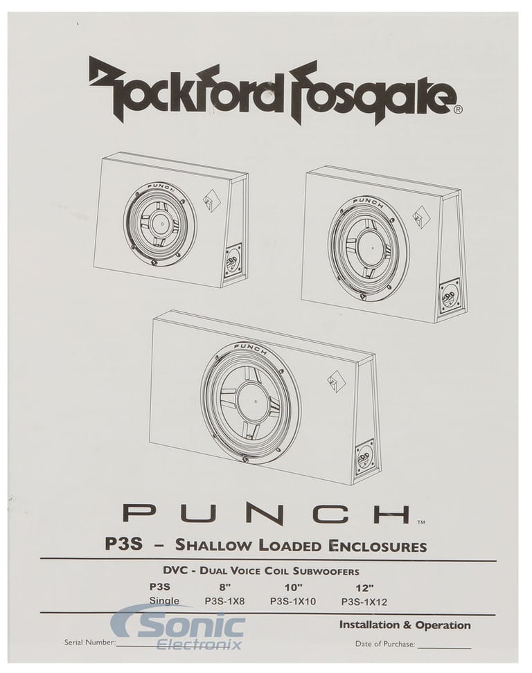 Rockford Fosgate Punch P3S-1X8 Image 5