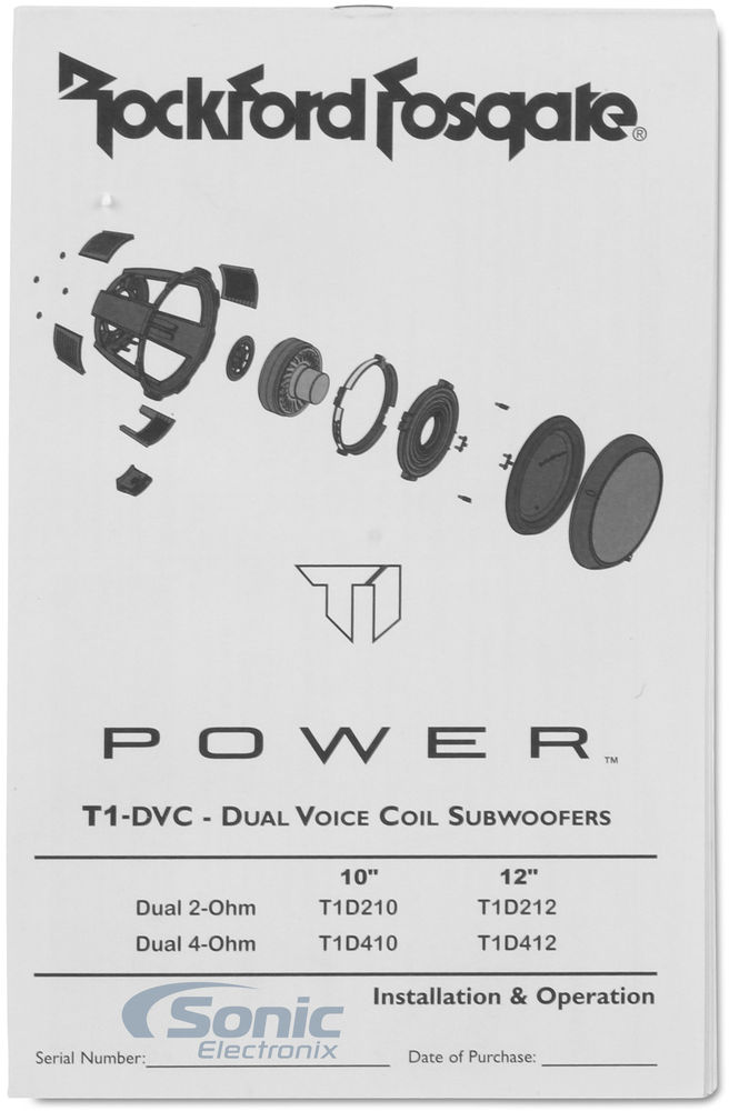 Rockford Fosgate Power T1 T1D410 Image 10
