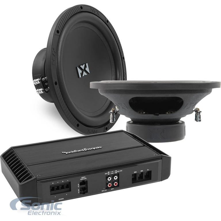 (1) Rockford Fosgate P1000X1BD Amp + (2) NVX NSW124v2 Subs Image 1