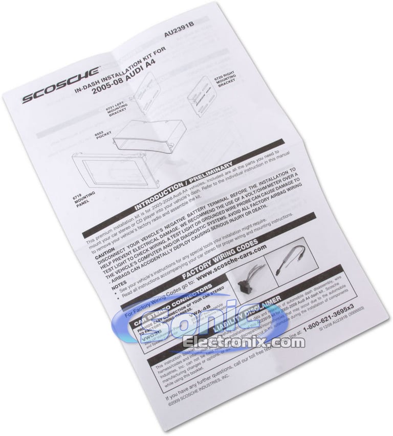Scosche AU2391B Dash Kit Image 2
