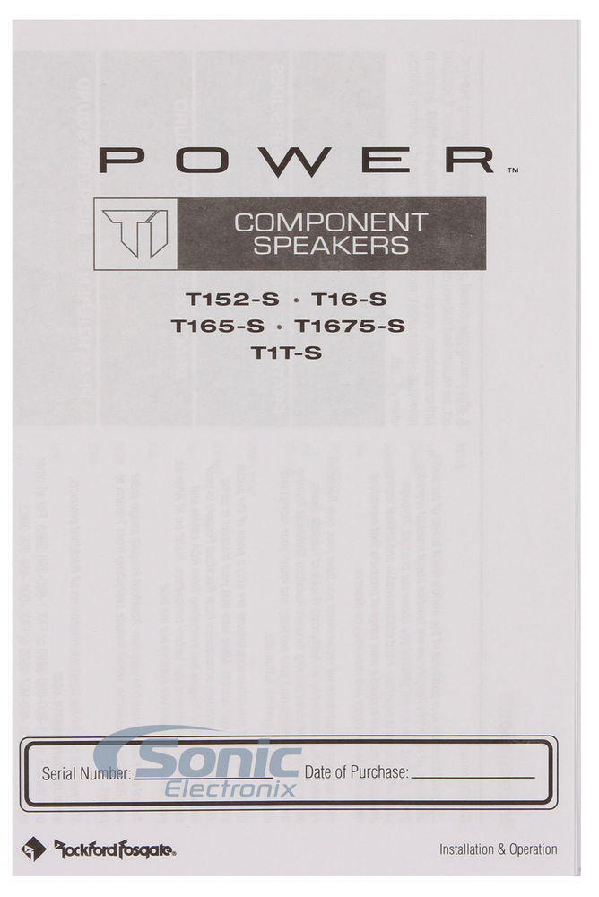 Rockford Fosgate Power T1675-S (Open Box, Like New) Image 9