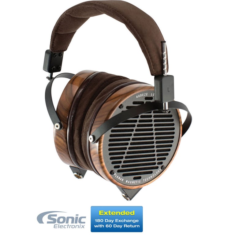 Audeze LCD-2 Rosewood / Leather-Free Microsuede (LCD2-LF-RW-TC) + Sonic Electronix Bonus Pack 3 Image 1