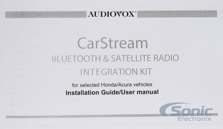 Audiovox Honda & Acura Carstream Bluetooth Streaming Kit (BT101HON) Image 8