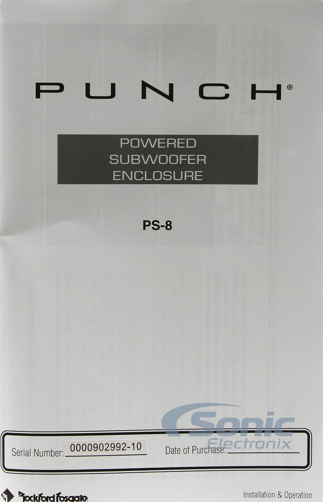 Rockford Fosgate Punch Powered Subwoofer Enclosure (PS-8) - Open Box, Good Condition (Used) Image 10