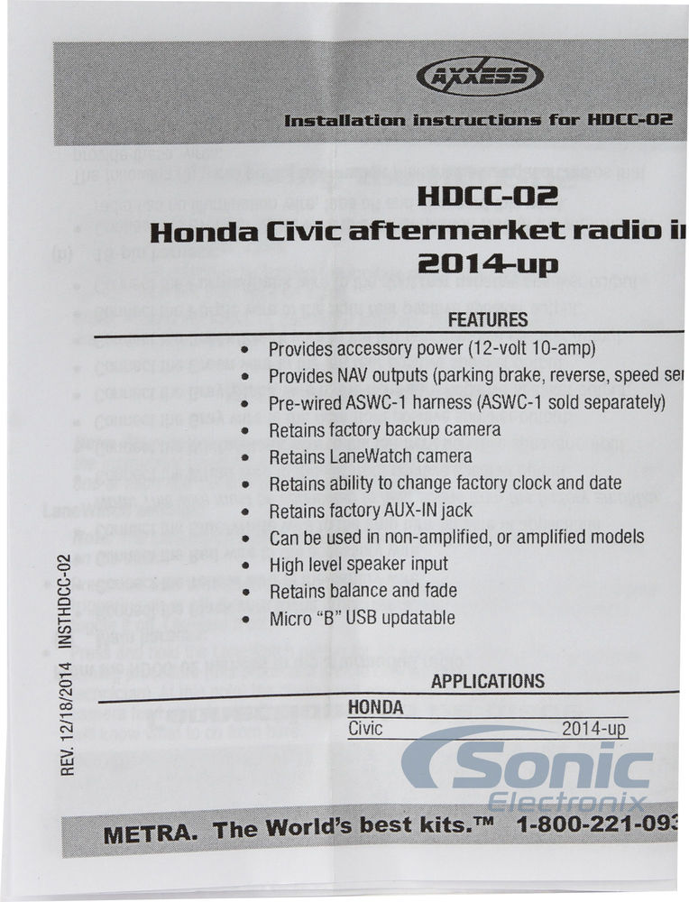 Axxess HDCC-02 Wiring Interface Image 6