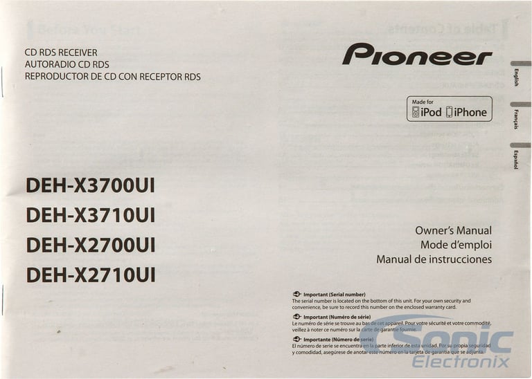 Pioneer DEH-X2700UI OPEN BOX COMPLETE Image 17