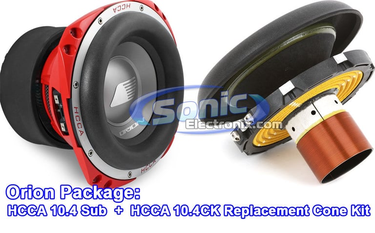 Package: Orion HCCA 10.4 Sub + HCCA 10.4CK Replacement Cone Kit Image 1