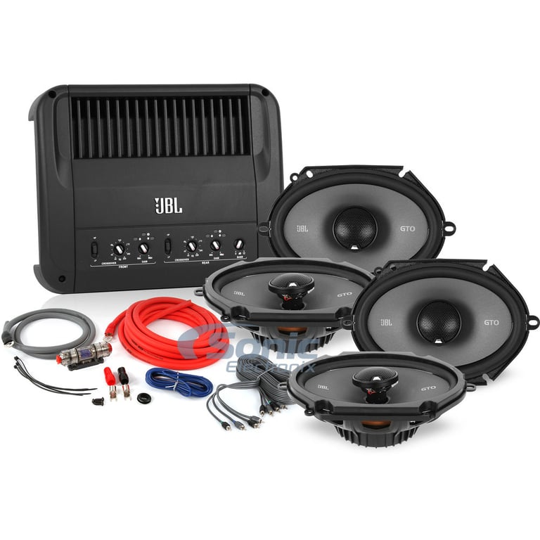 JBL 4-Channel Full Range System with 6"x8" Speakers, Amplifier and Wiring Kit Image 1