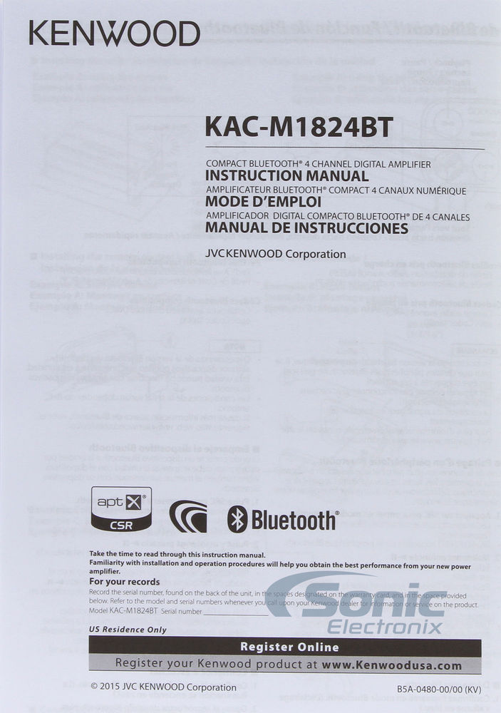 Kenwood KAC-M1824BT Image 9