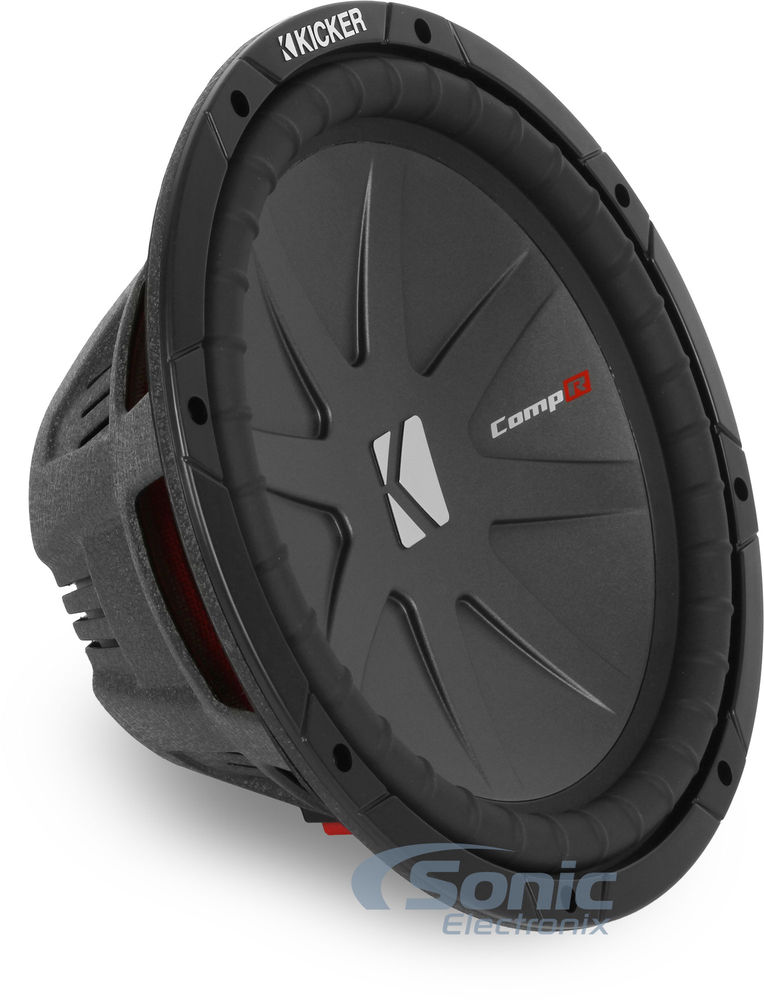 Kicker 40CWR124 1000W 12" CompR Subwoofer + Sealed Sub Box Enclosure Image 2