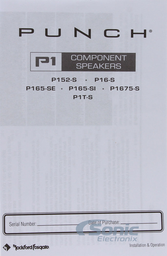 Rockford Fosgate Punch P165-SI (Open Box, Complete) Image 10